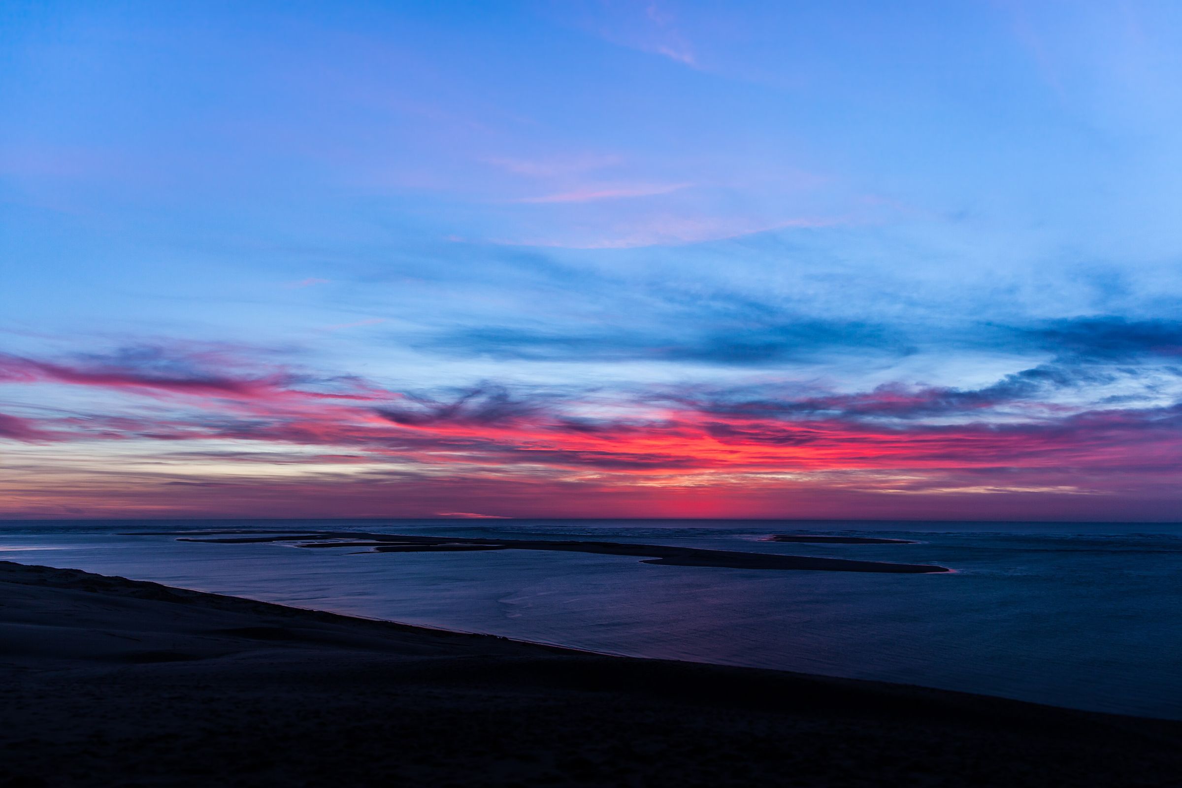 Dune du Pilat au coucher du soleil, Bassin d'Arcachon