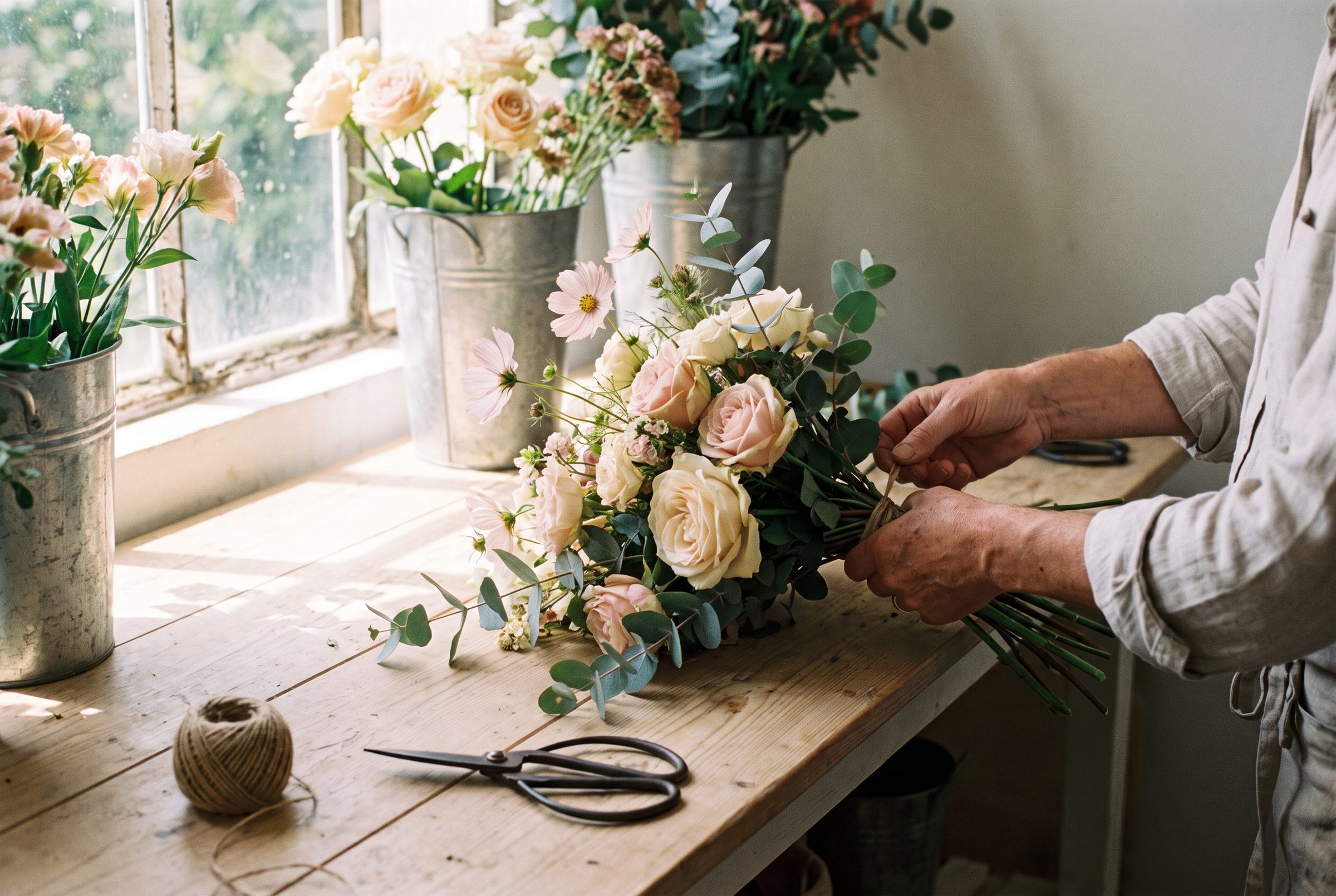 Bouquet monté à l'atelier