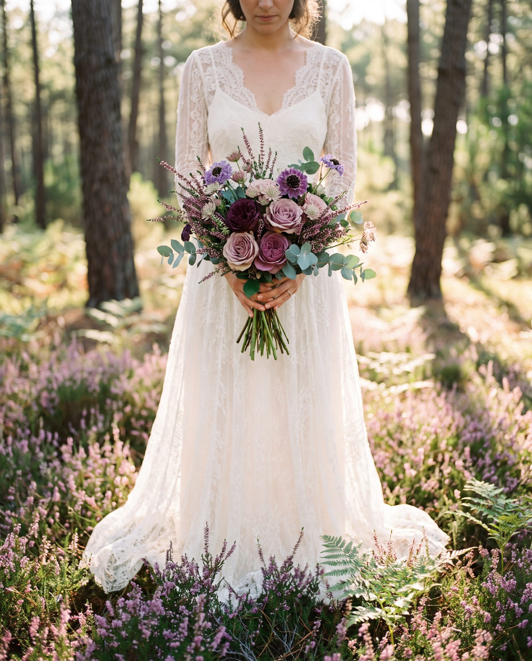 Bouquet aux tons de bruyère, en forêt