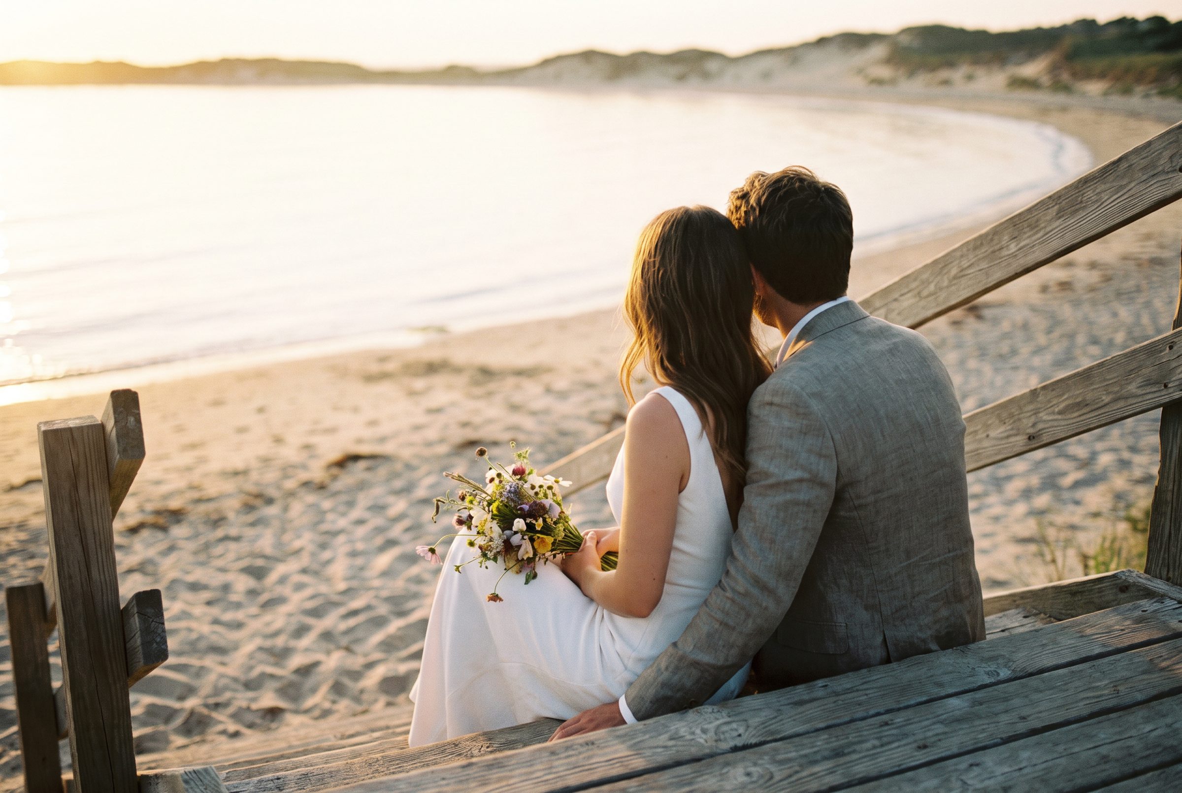 Mariage à deux, face au Bassin