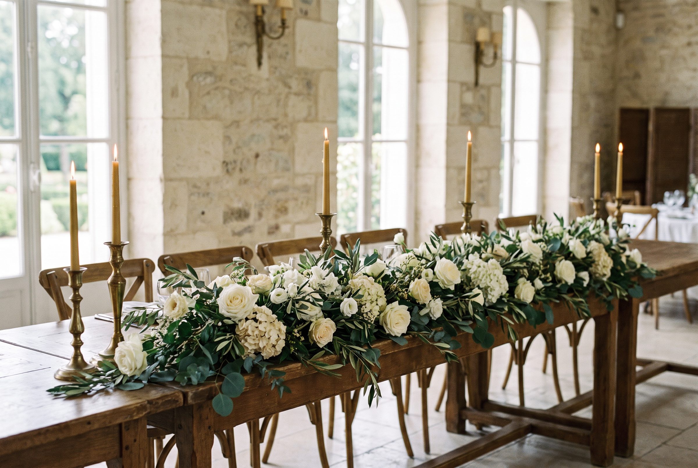 Table d'honneur dans un château